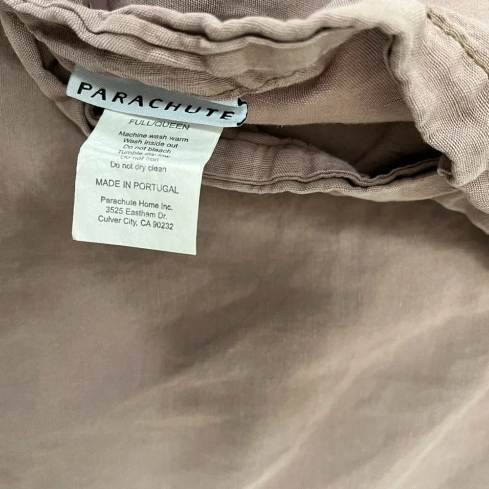 PARACHUTE Linen Blend Queen/ Full Duvet Cover Muted Lilac Color